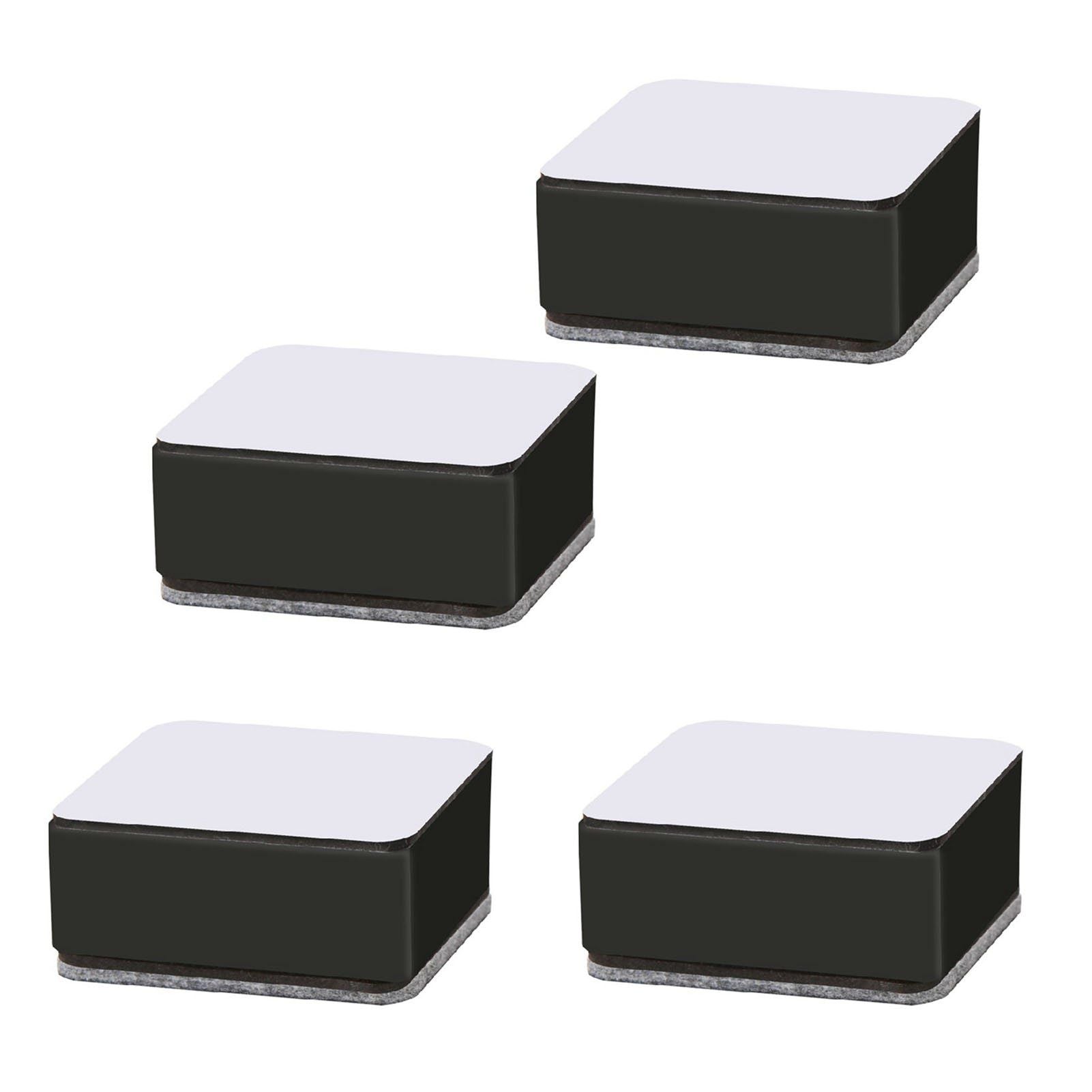 Carbon Steel Furniture Risers Self Adhesive Furniture Lift Anti Slip Low Noise Bed Lifter with Felt Pad for Sofa Couch Black