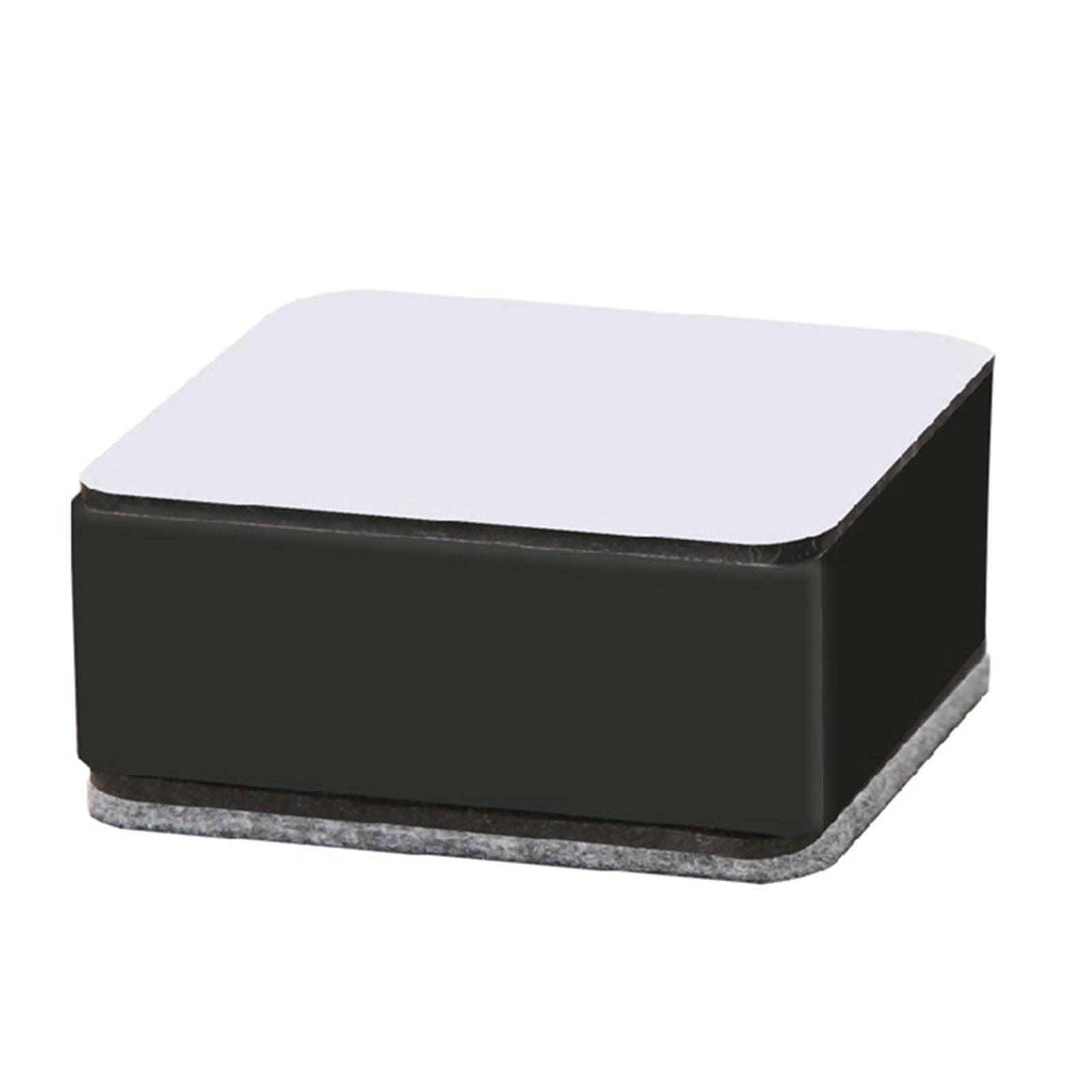 Carbon Steel Furniture Risers Self Adhesive Furniture Lift Anti Slip Low Noise Bed Lifter with Felt Pad for Sofa Couch Black