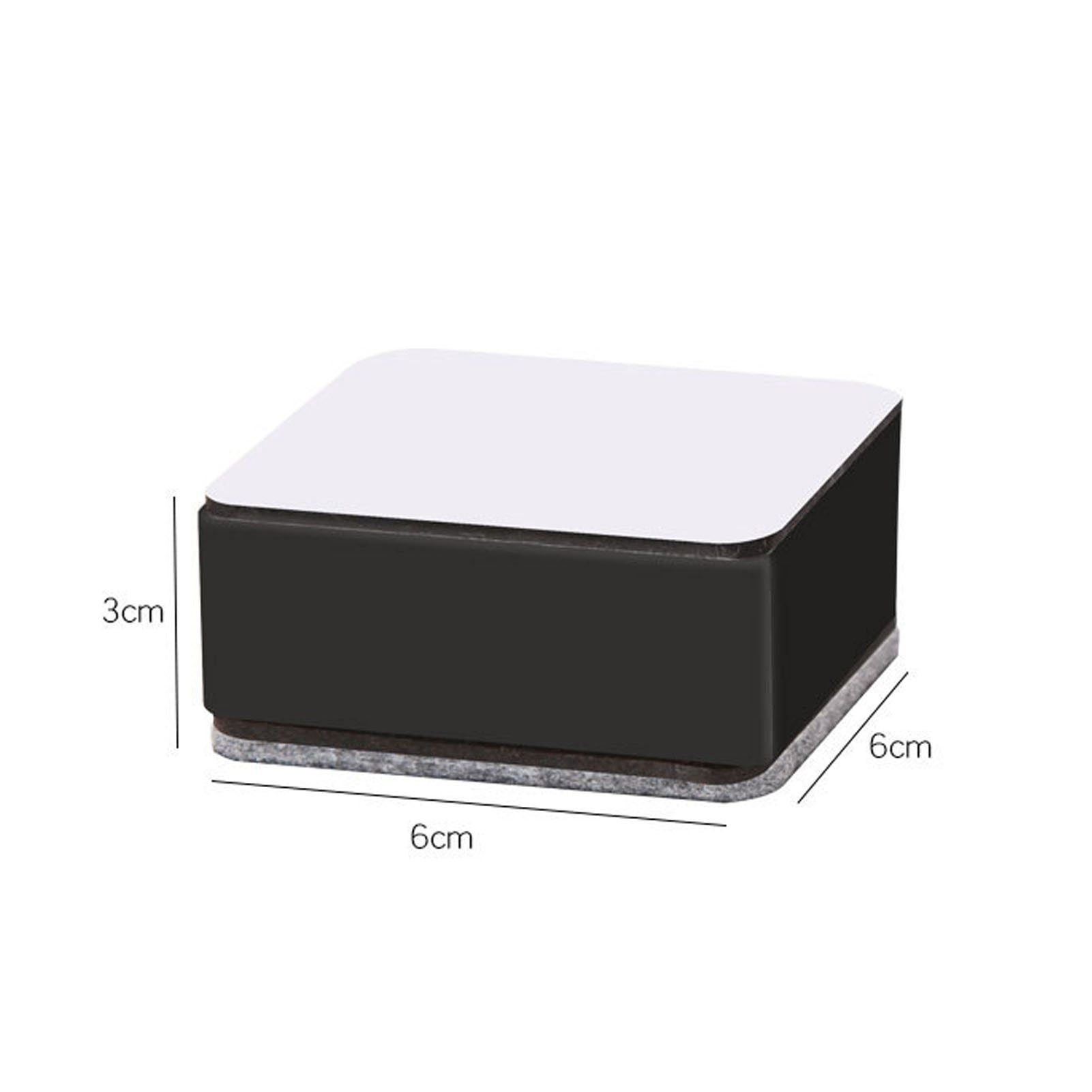 Carbon Steel Furniture Risers Self Adhesive Furniture Lift Anti Slip Low Noise Bed Lifter with Felt Pad for Sofa Couch Black