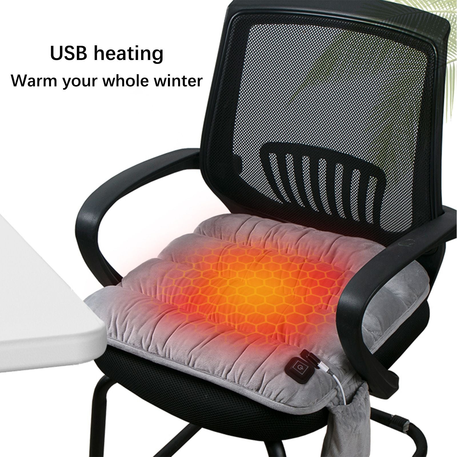 Heating Cushion Winter Car Warm Plug Heating Pad USB Three Temperature Control Chair Pad