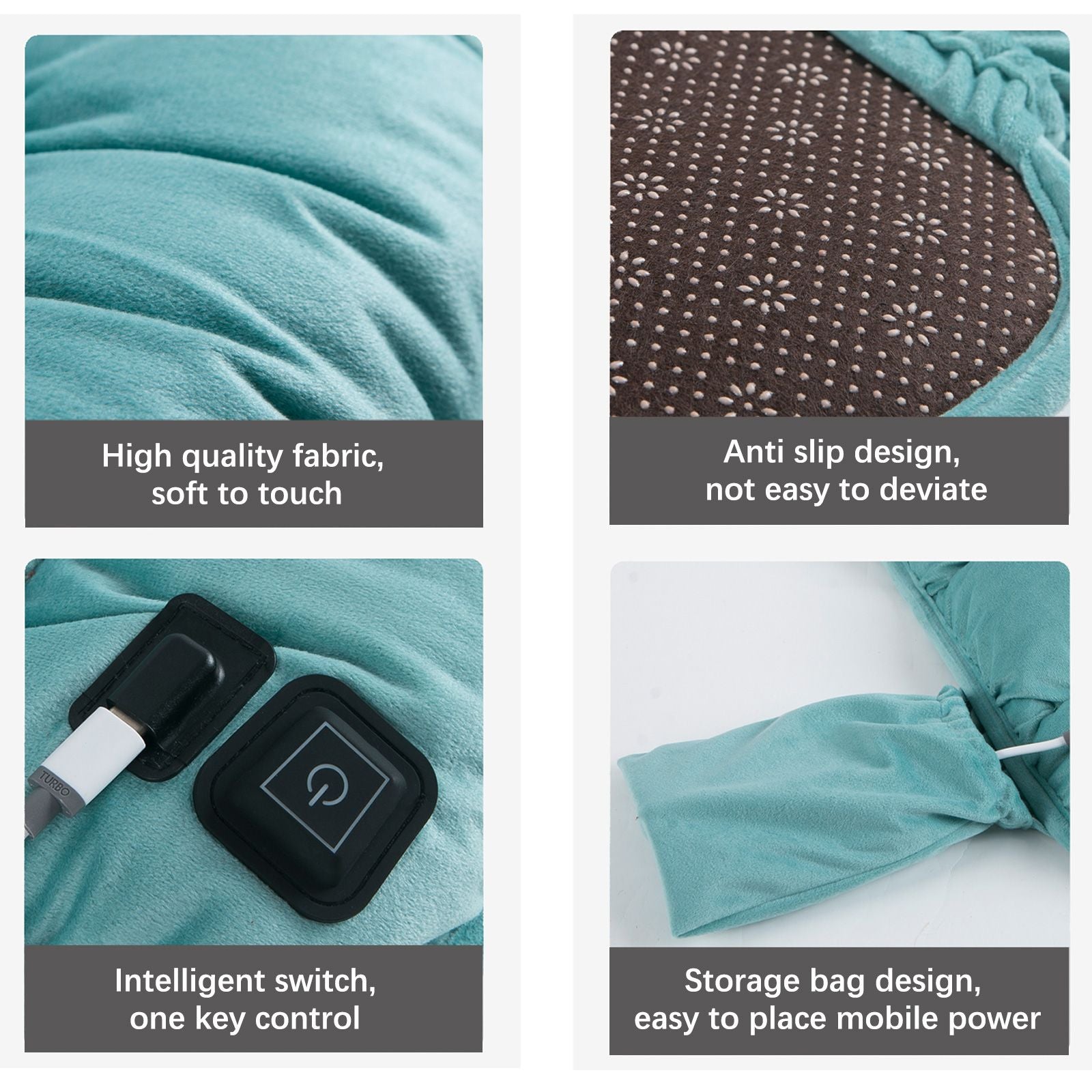Heating Cushion Winter Car Warm Plug Heating Pad USB Three Temperature Control Chair Pad