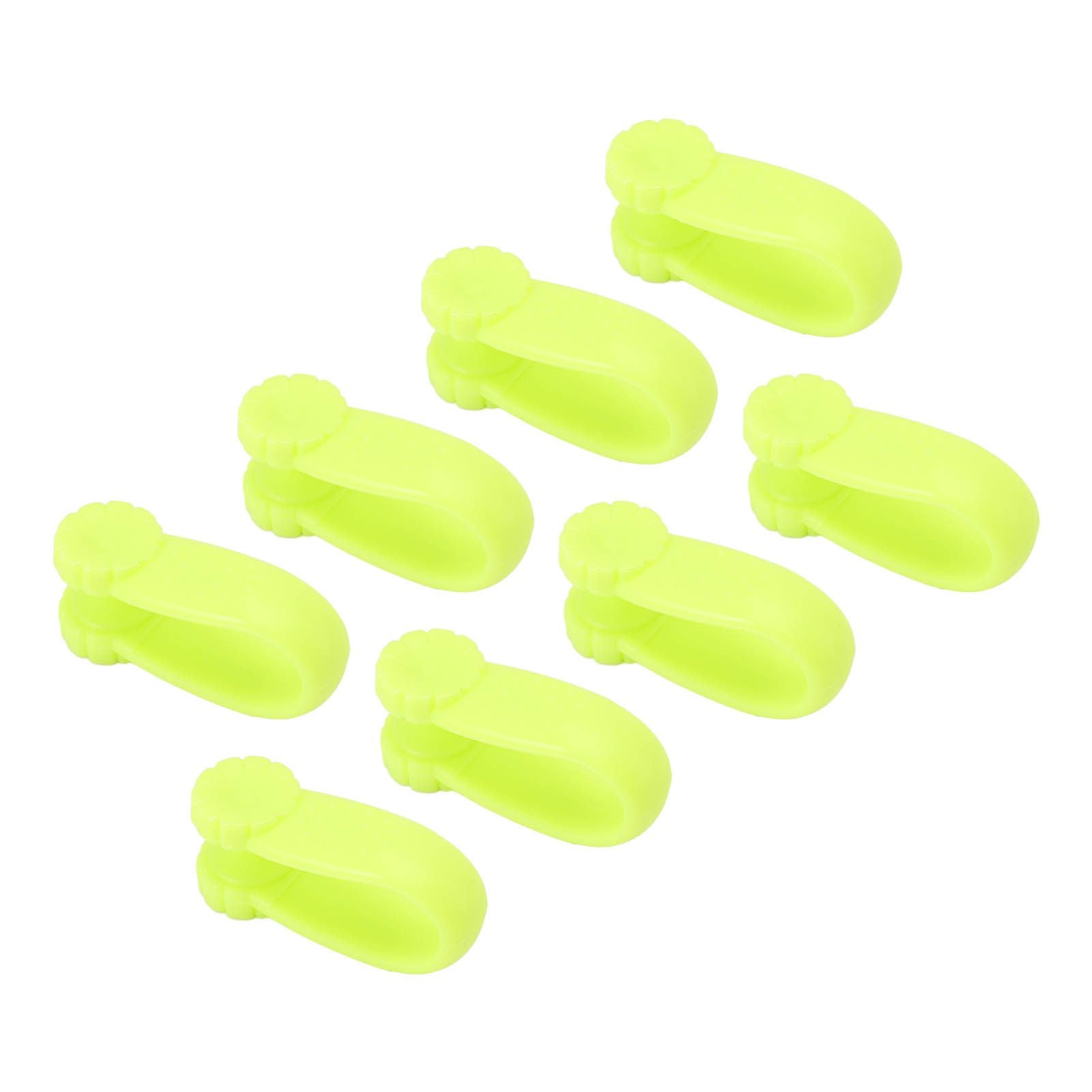 8PCS Hand Pressure Point Tool Plastic Hand Acupressure Clip for Between Thumb and Index Migraine Headache Relief Green