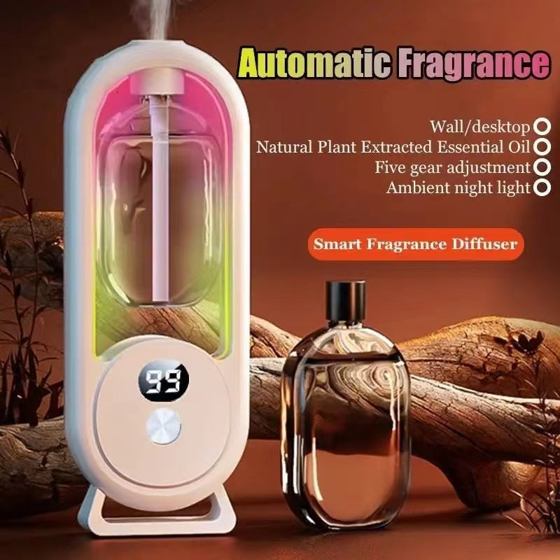 White Ultrasonic Aroma Diffuser with Nano Mist & LED Night Light - Fragrance & Odor Eliminator for Home Bedroom & Bathroom(Essential Oils Not Included)