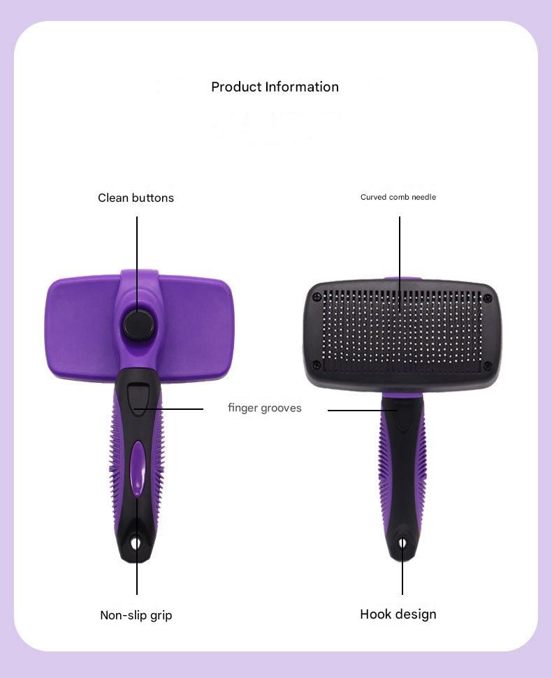 Self-Cleaning Pet Deshedding Brush – Large (Cats & Dogs)